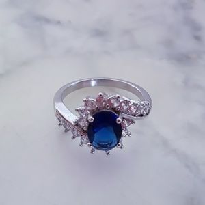 Blue Sapphire Ring Women's (6)